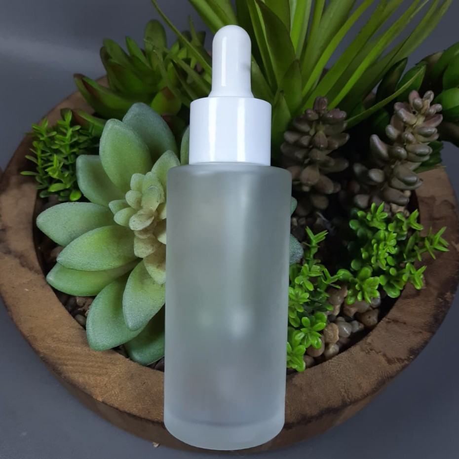 Botol Kaca Pipet 50 ML Natural Frosted Bahudatar / Botol Serum 50 ML / Botol Pipet 50 ML / Botol Kac