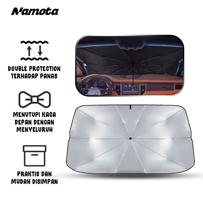 ROBOT X NAMOTA Car Sun Shade Car Protection Cover Kaca Mobil Pelindung Matahari UV NC-S12 Original