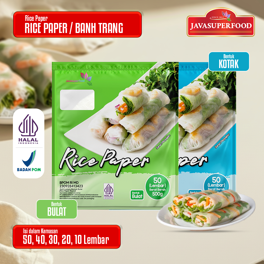 

Rice Paper / Banh Trang High Quality Rice Paper 22cm / Kulit Lumpia Vietnam Rice Paper / rice roll spring roll / Salad Wrap