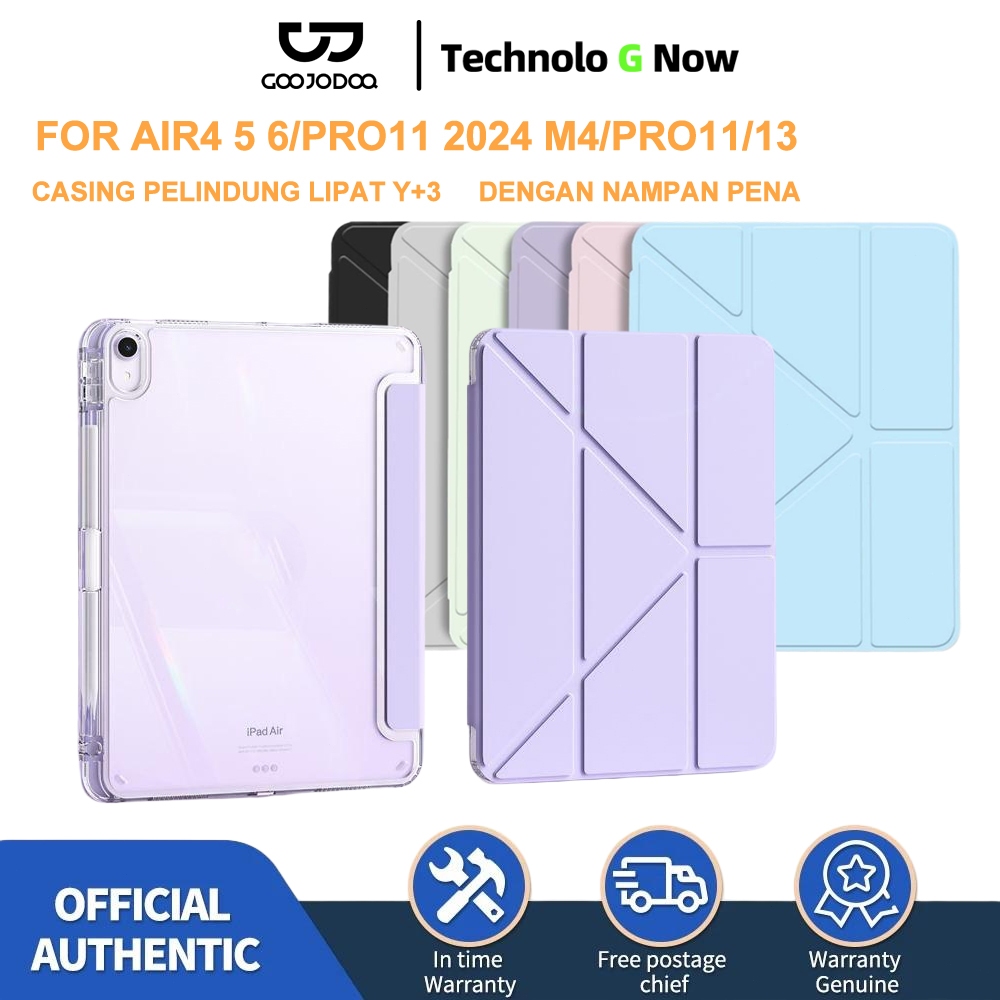 Goojodoq 5-in-1 Folding iPad Case Multi-Angle Viewing Slot Waterproof For iPad Air 4 5 6 10th iPad 1