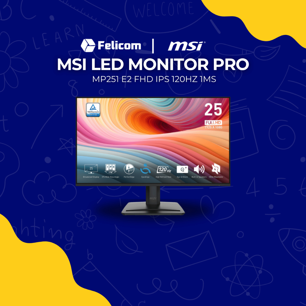 MSI LED MONITOR PRO MP251 E2 FHD
