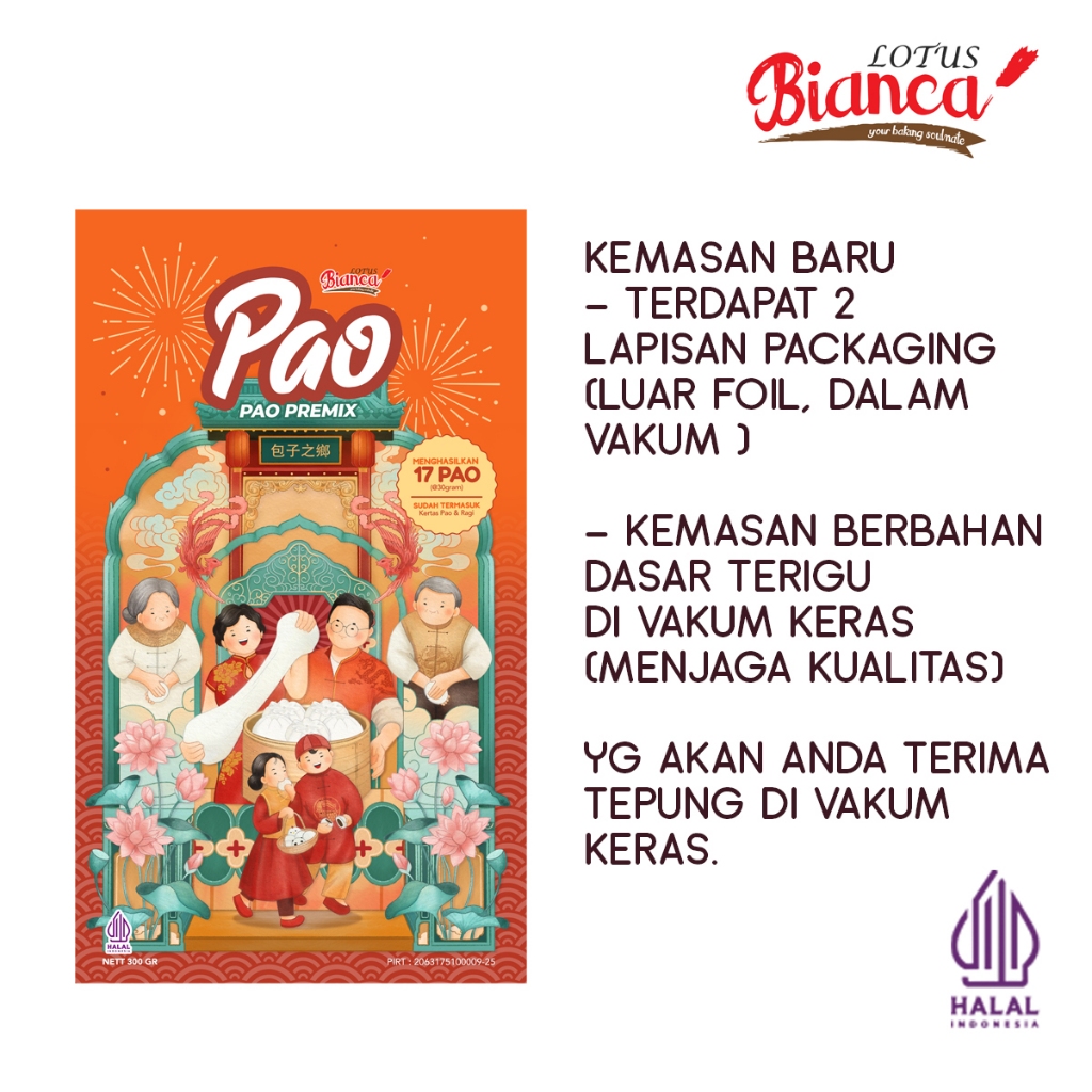 

300gr Bianca Lotus Pao Premix