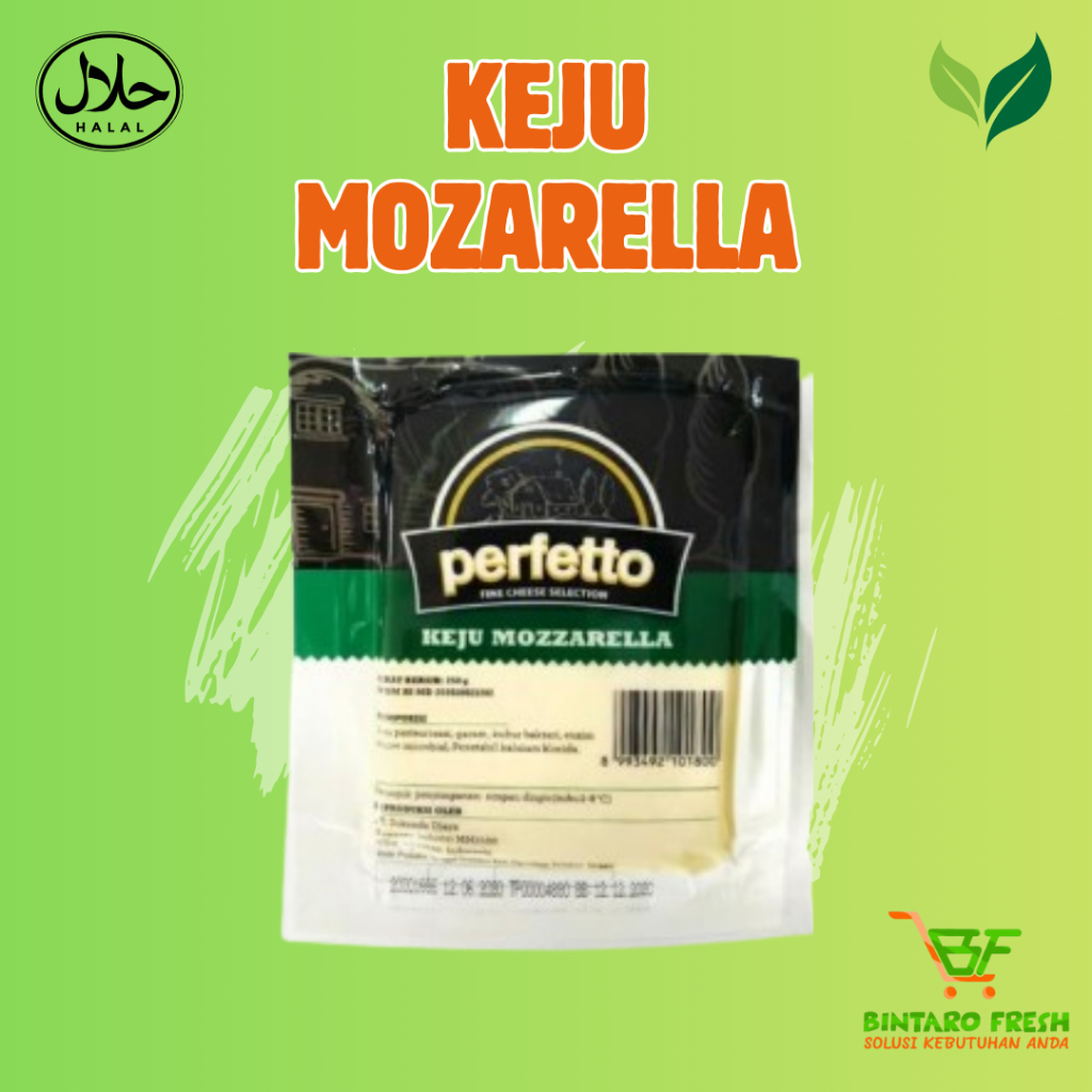 

Keju mozarella perfetto 250gr/ Perfetto mozarella cheese pack 250gr