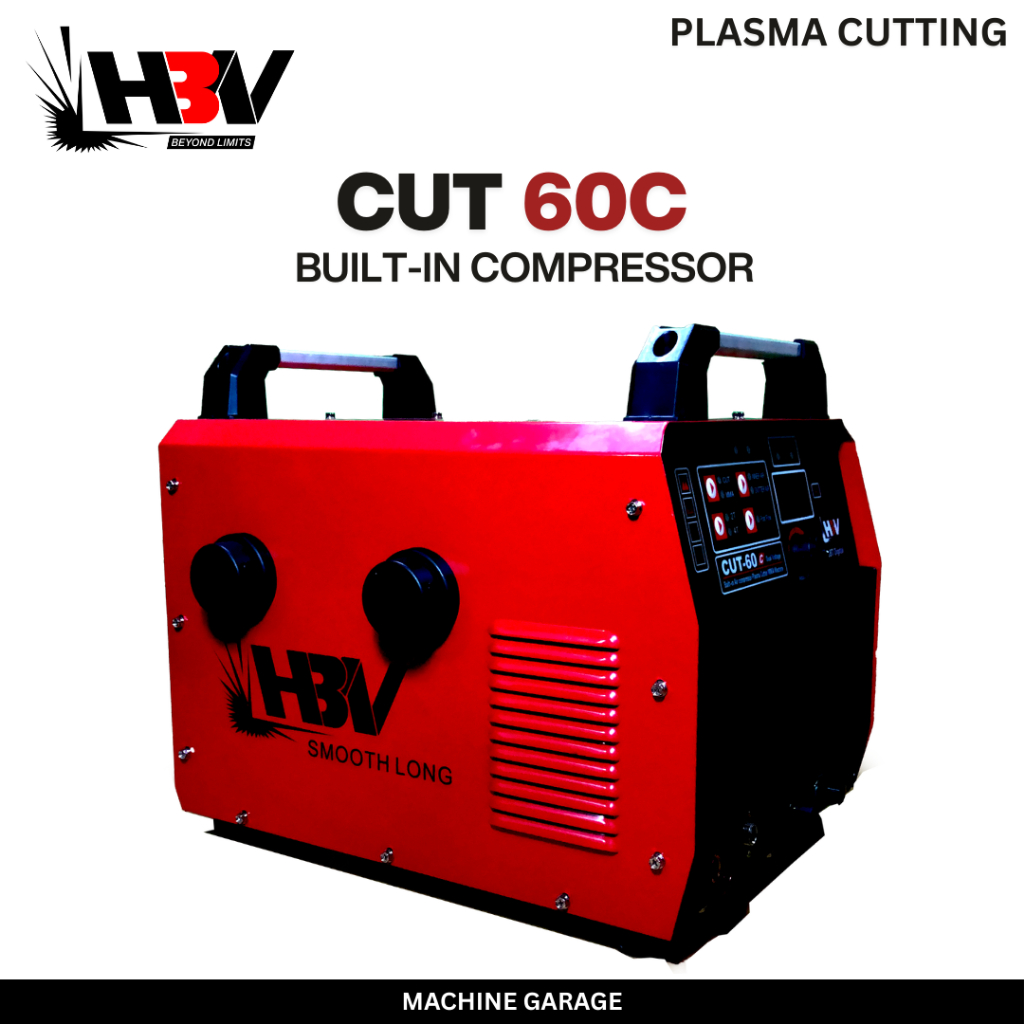 Mesin Las Plasma Cutting HBV CUT 60C Built In Compressor  220V 1 Phase  Sampai 60A Mesin Potong Besi Plat Stainless Bengkel Industri