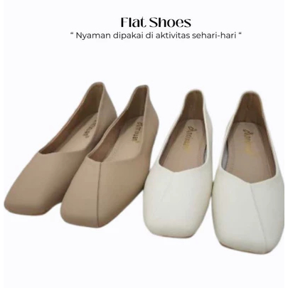 sepatu flat / flat shoes polos/flat shoes wanita/flat shoes korea/flat shoes kuliah/ballerina shoes