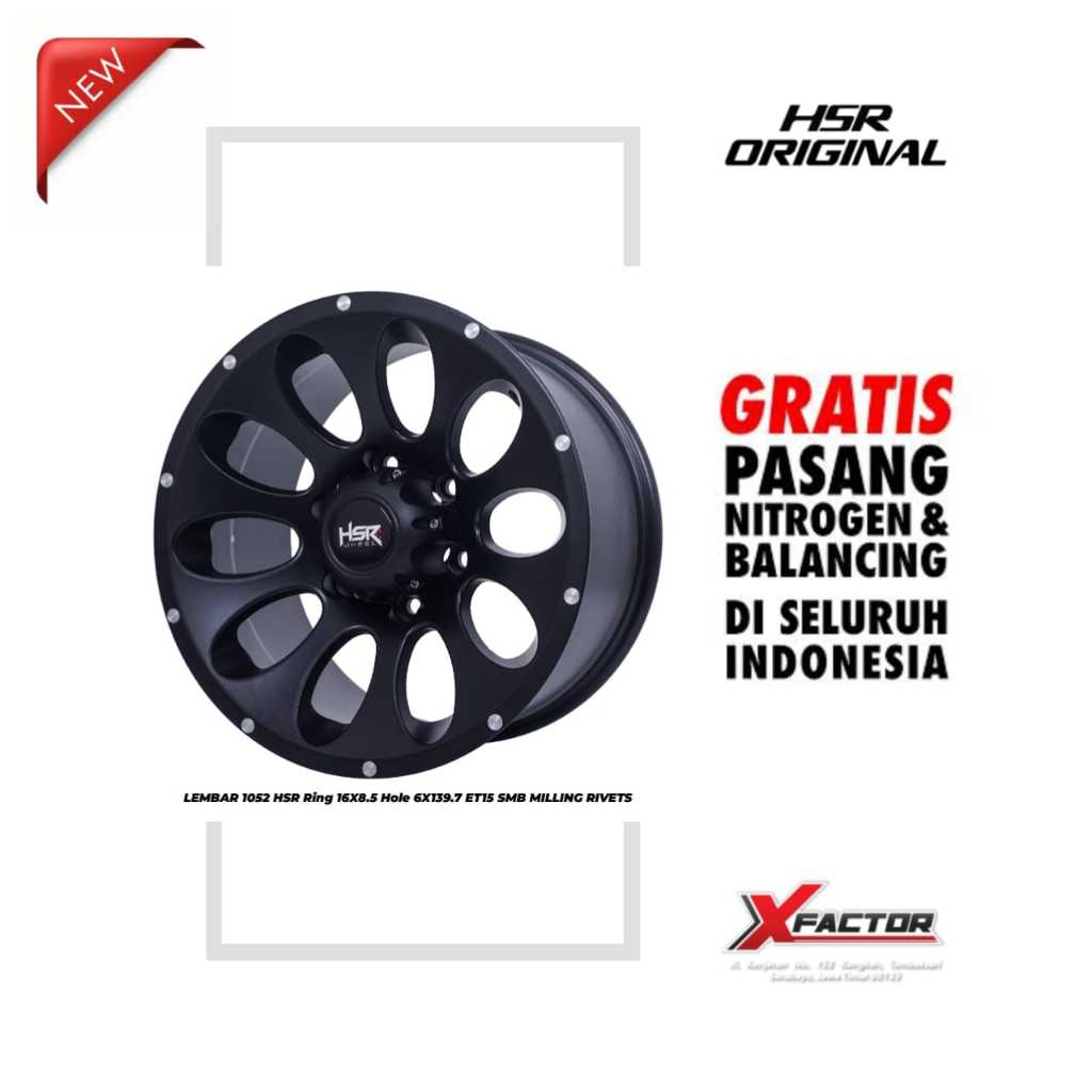 VELG MOBIL R16 HSR LEMBAR HSR R16X8.5 H 6X139,7 ET15 SMB