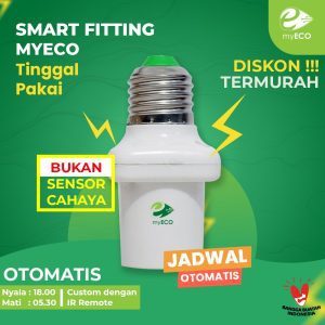 Fitting Lampu Otomatis Timer