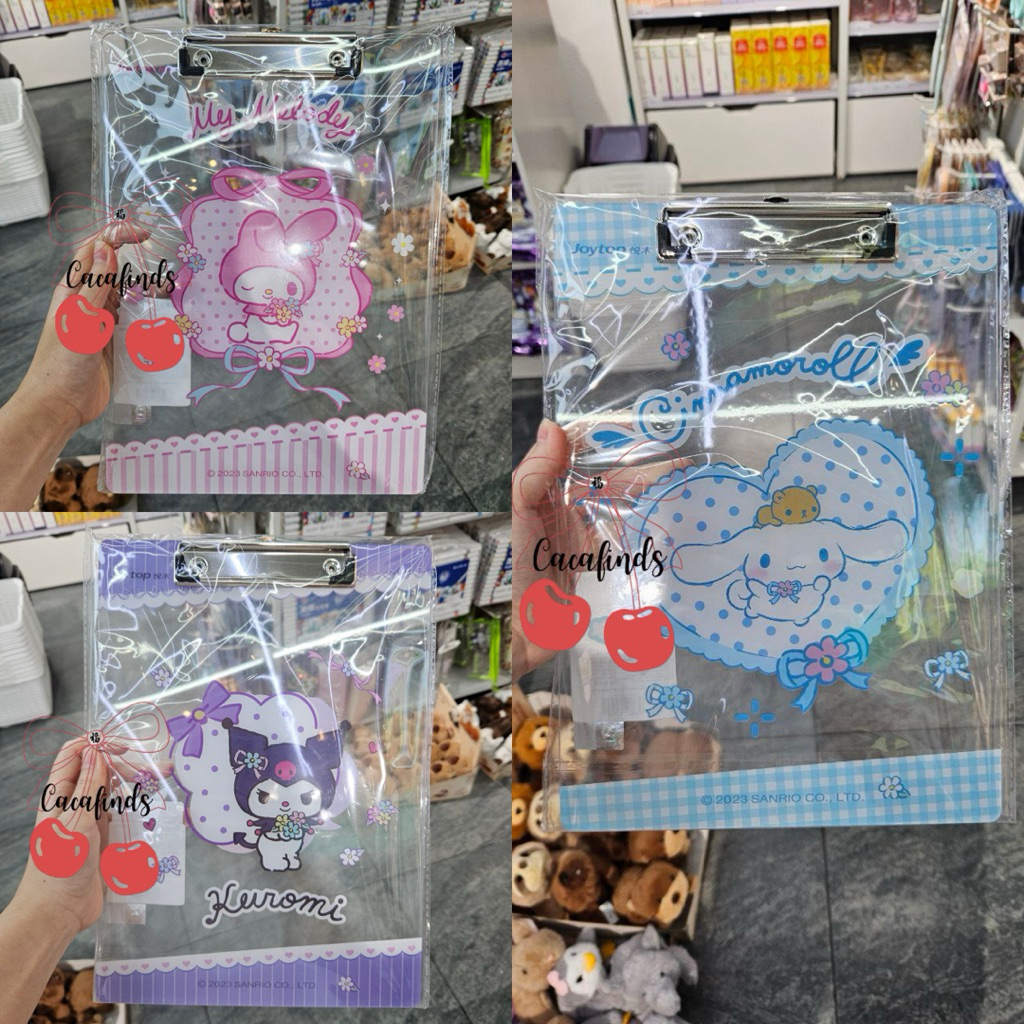 

Joptoy x Sanrio‼️Clipboard Transparant / Papan Kertas Ujian Sanrio Collection (Kuromi / My Melody / Cinnamonroll)