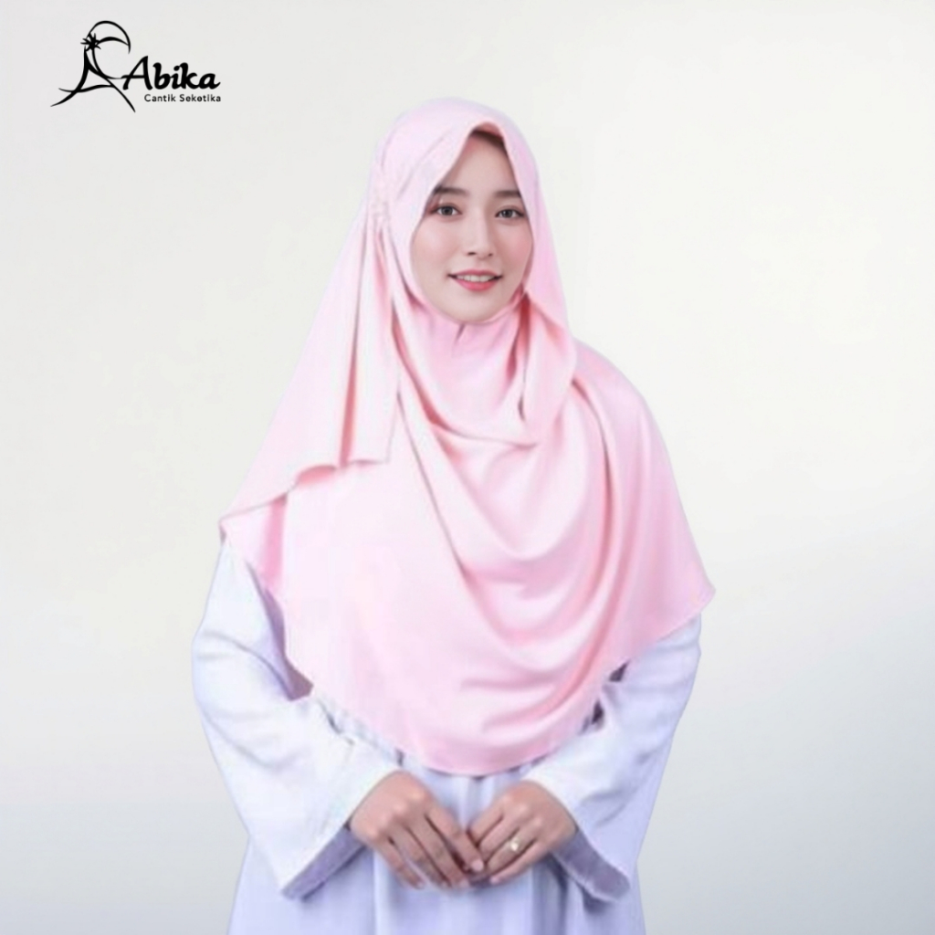 New Hijab Abika Pastan Pashmina Instan Clara Pearl Ready AB 89 Bubble Crepe Premium