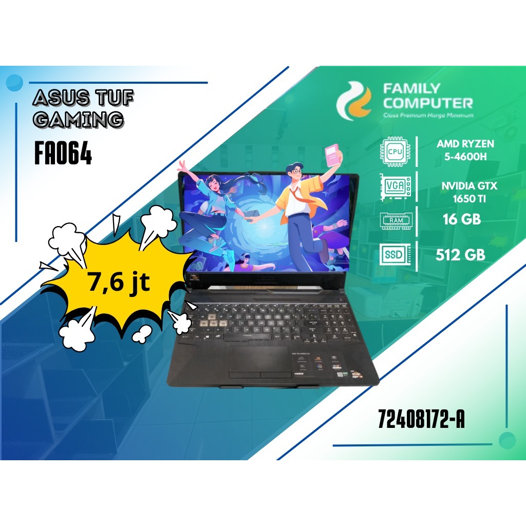 ASUS TUF GAMING FA064 | AMD RYZEN 5-4600H | NVIDIA GTX 1650 TI