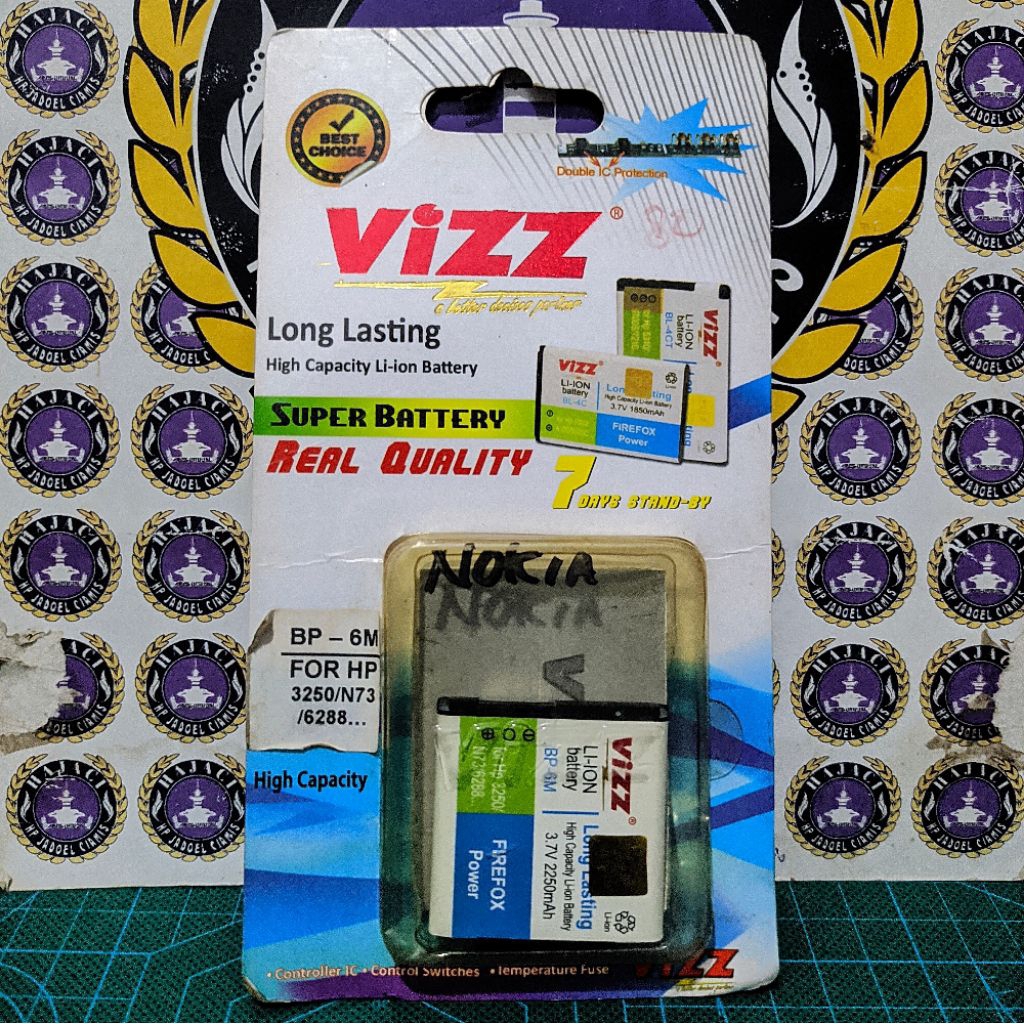 Baterai Batre Vizz Nokia BP-6M BP6M BP 6M For Nokia N73 Dll.