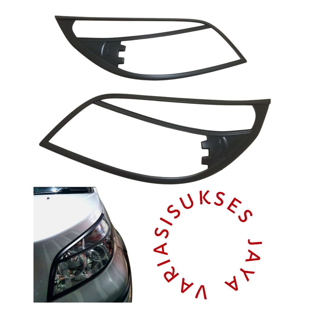 GARNISH LAMPU DEPAN MOBIL RUSH TERIOS LAMA 2008-2014 HITAM