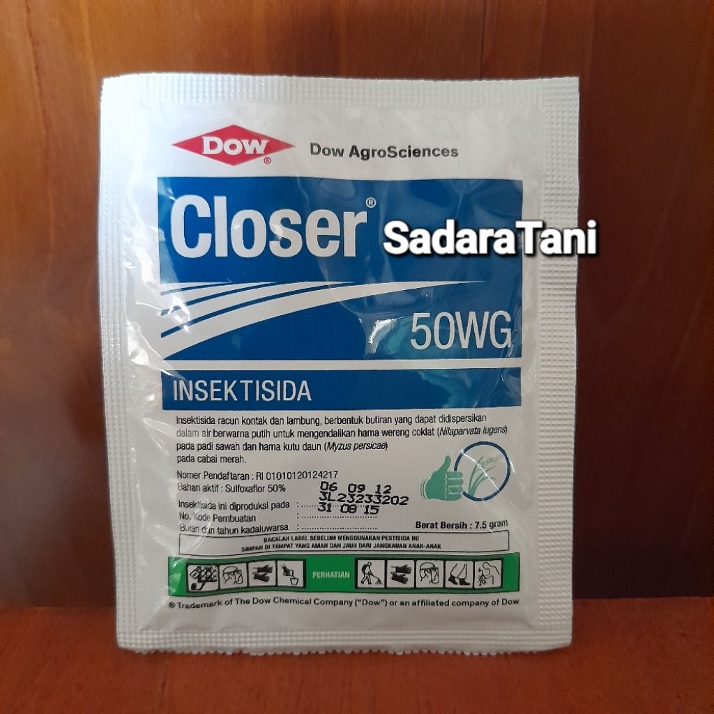 Insektisida Closer 50WG 7,5Gr Bahan aktif : Sulfoxaflor 50%