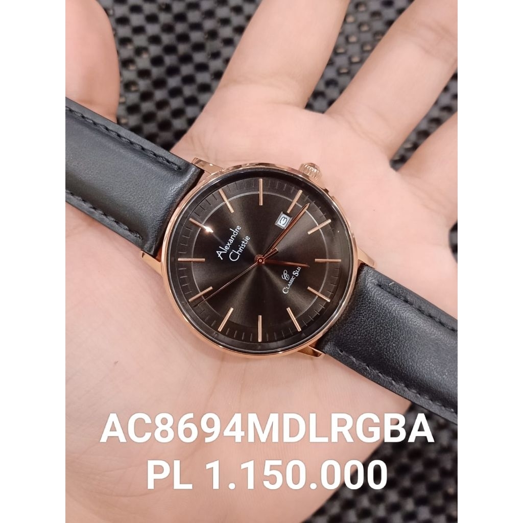 JAM TANGAN COUPLE ALEXANDRE CHRISTIE AC8694 AC 8694 ORIGINAL KULIT