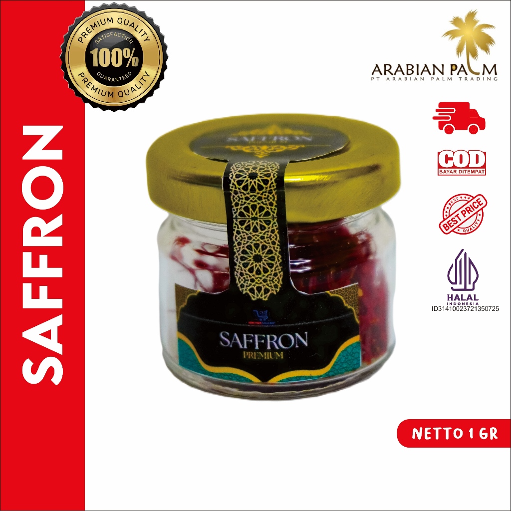 

Bunga Saffron Iran Asli Grade A | Herbal Premium 1gr untuk Kesehatan & Masakan From Arabian Palm