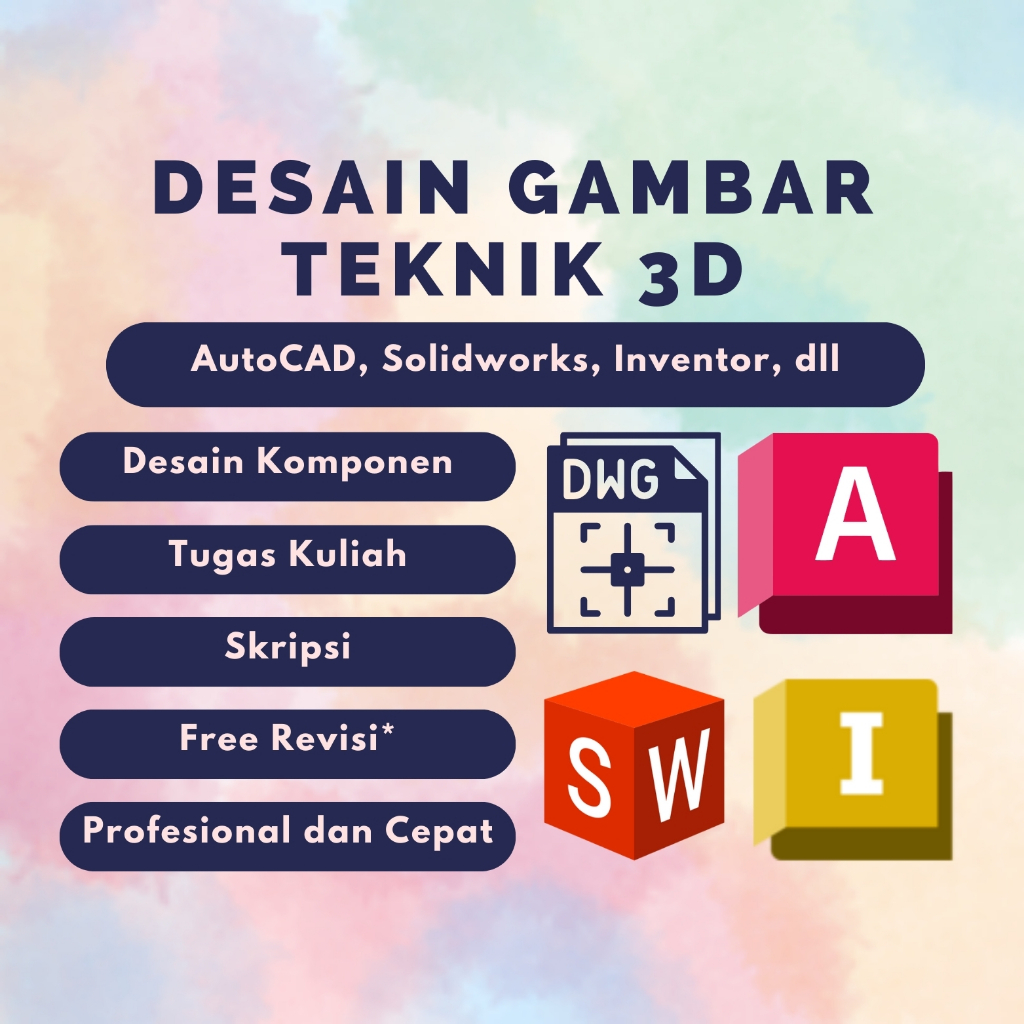 Jasa Gambar Teknik 3D & 2D | SolidWorks, AutoCAD, SketchUp