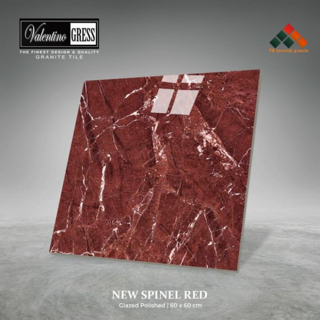 Granite 60x60 New Spinel Red Valentino Gres | Glazed Polished | KW 1 Export