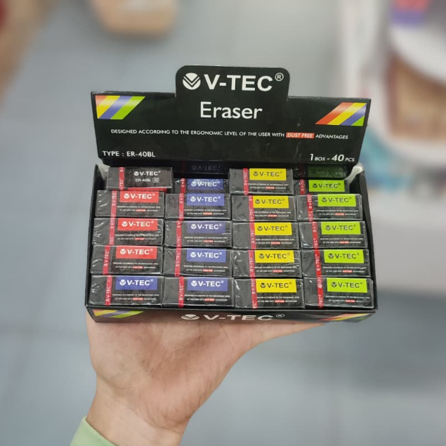 

V-Tec Eraser Penghapus ER-40BL Bagus Desain Warna Bagus Harga Grosir Bisa Cod