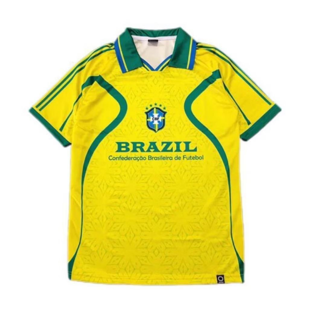 Jersey Brazil home 2026 Jersey Vintage Retro terbaru