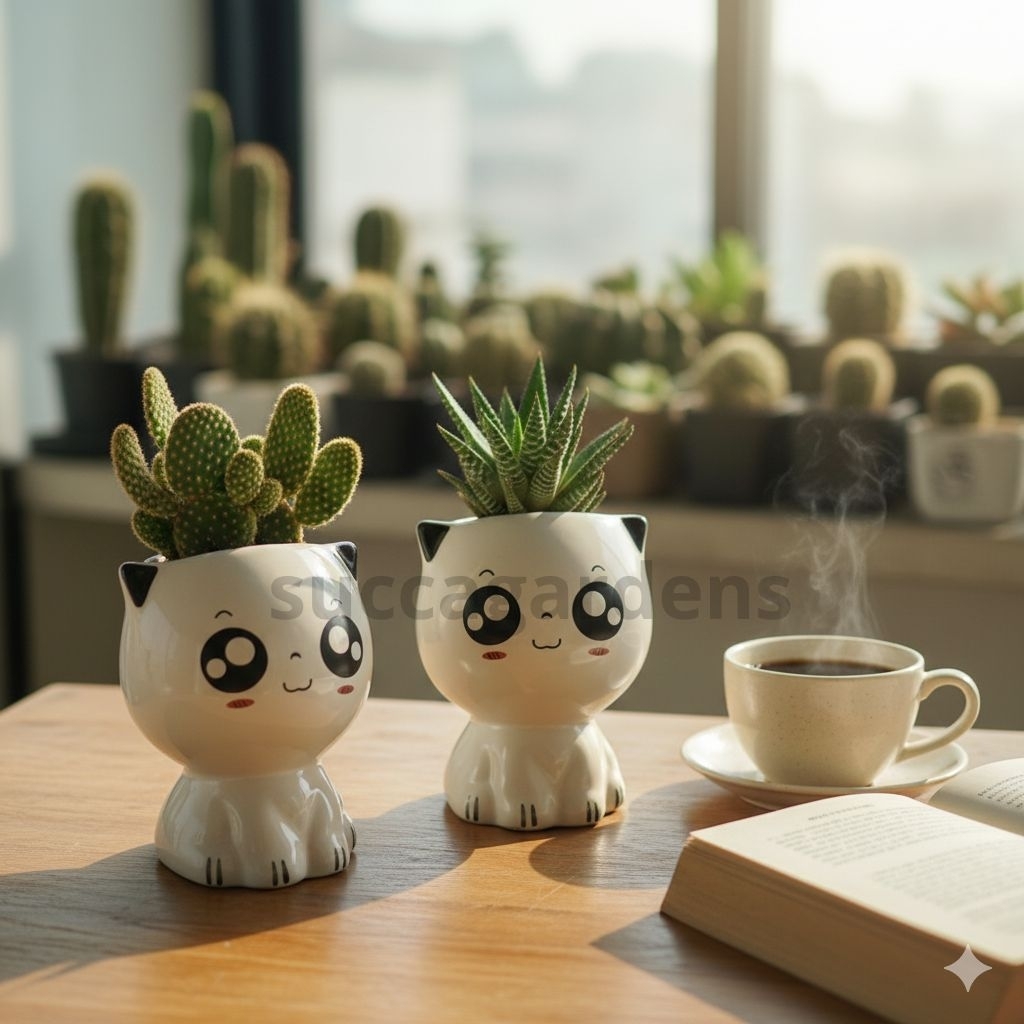 Pot Keramik Kucing Besar