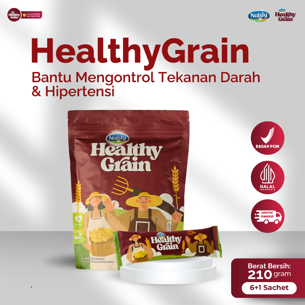 

HealthyGrain Multigrain Alami Bantu Turunkan Hipertensi dan Stabilkan Tekanan Darah 1 Pouch