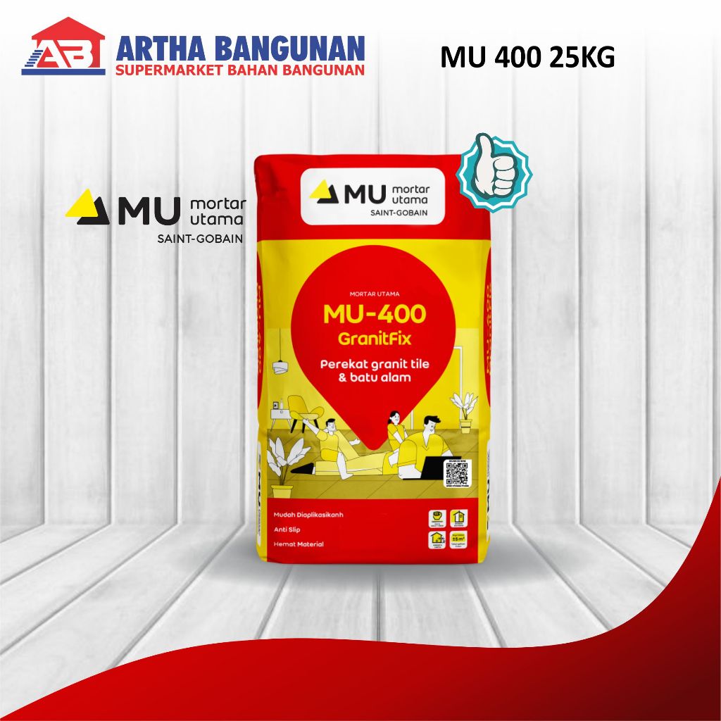 MU-400 GRANITFIX PEREKAT GRANIT & BATU ALAM 25 KG
