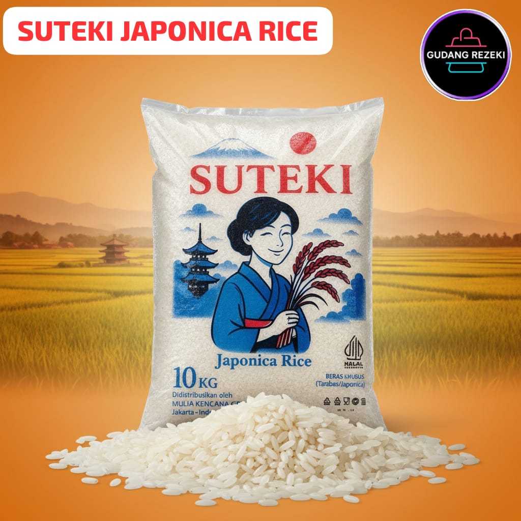 BERAS SUTEKI 10 KG JAPONICA RICE,  BERAS JEPANG NO 1, BERAS TARABAS, BERAS SUSHI RICE, BERAS BENTO R