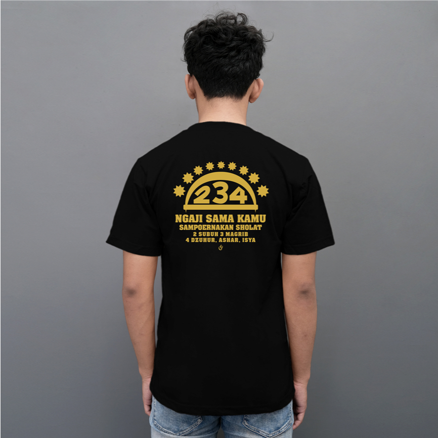 Kepswah - Kaos Ngaji Sama Kamu - Baju Muslim Dakwah Islami - Kaos Kata Kata - Combed 24s Pria Unisex