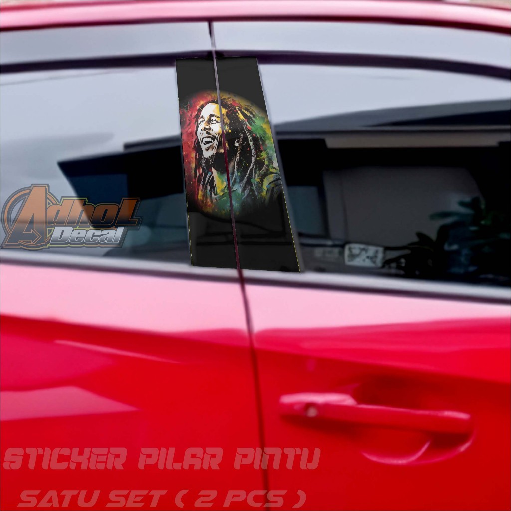 Stiker Pilar Pintu Mobil 2 Pcs Harga Satu Paket, Ukuran Universal Bisa Untuk semua Mobil Tema Bob Ma
