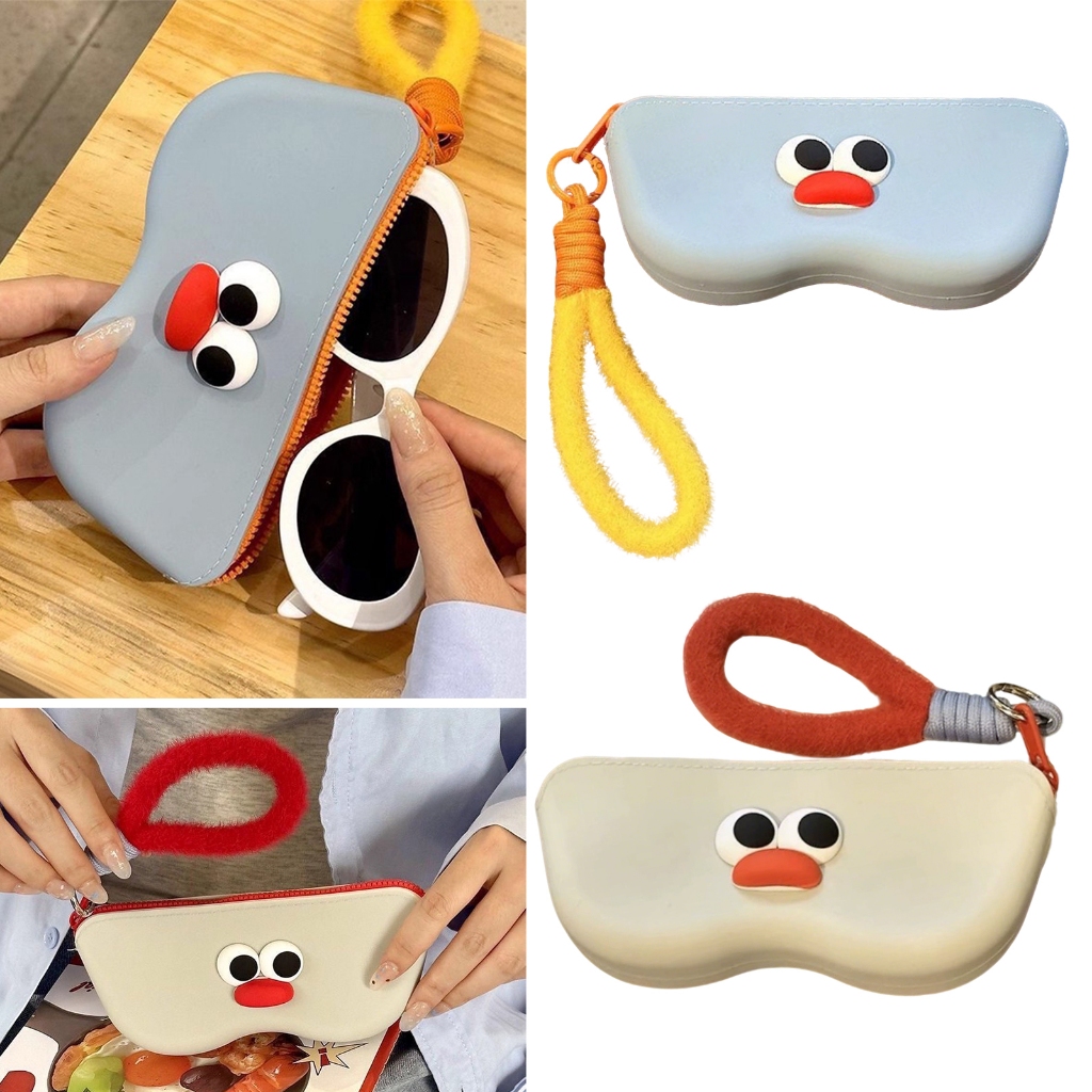 Tas Kacamata Silikon Multifungsi - Tahan Gores /Portabel /Tas Penyimpanan Gantung Anti Air