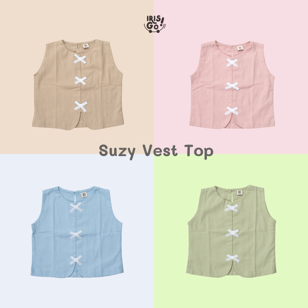 Iris Baby wear - Suzy Vest Top Atasan rompi outer korea anak balita Perempuan 2-6 tahun vest denim