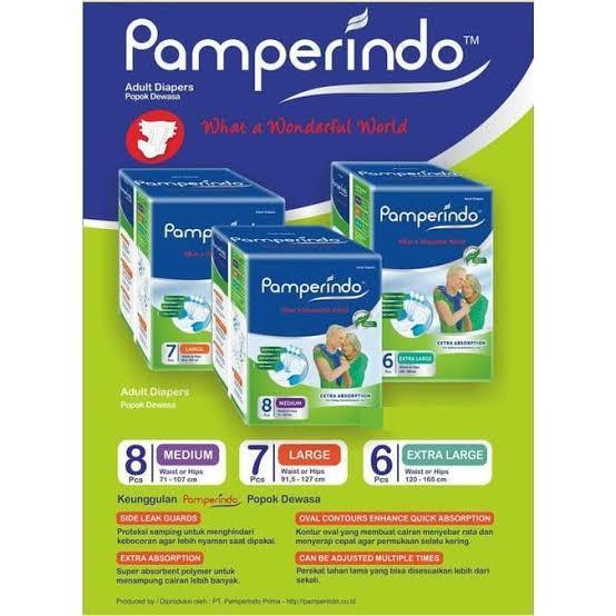 PAMPERINDO Adult Diapers Popok Perekat Dewasa