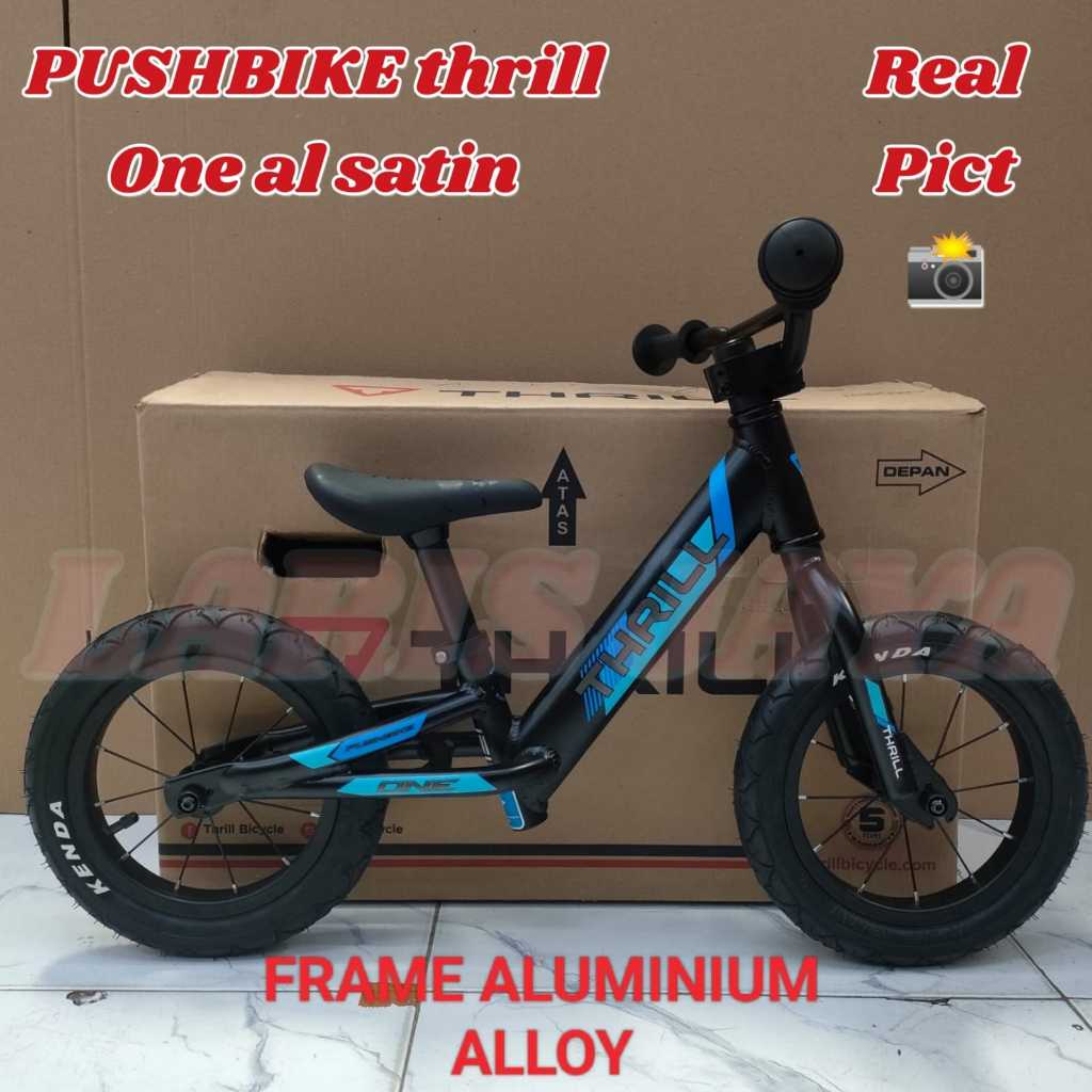 Sepeda Balance Bike Thrill PushBike One Al Satin 12''  fream alloy TERBARU