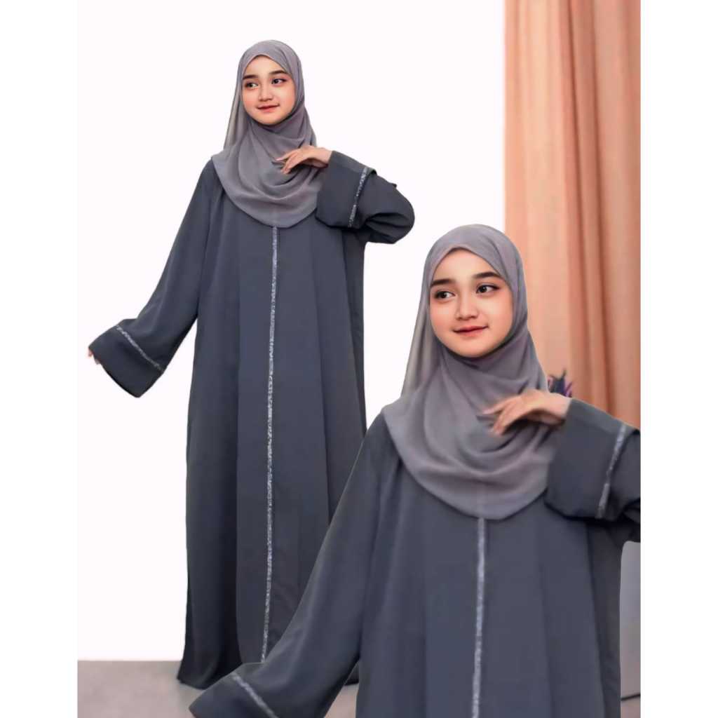 [Best Seller] Gamis Abaya Turkey/Abaya dress Terbaru 2025/Abaya Saudi arab Full renda Garis Bawah