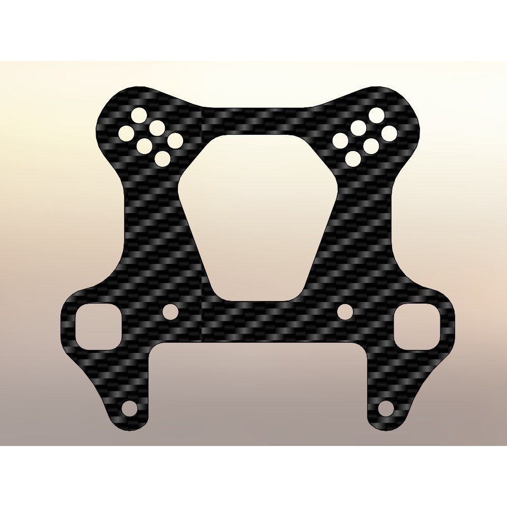 FRONT SHOCK TOWER, CARBON FIBER 4MM, XRAY XB8 2022, 1/8 BUGGY