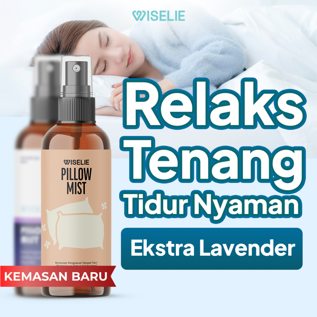 Wiselie Pillow Mist Fabric Linen Room Mist Spray Membantu Tidur Lebih Pulas Nyenyak Aroma Menenangka