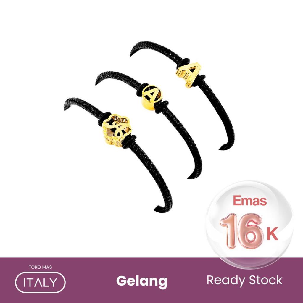 Gelang Tali Emas Huruf Inisial 16K