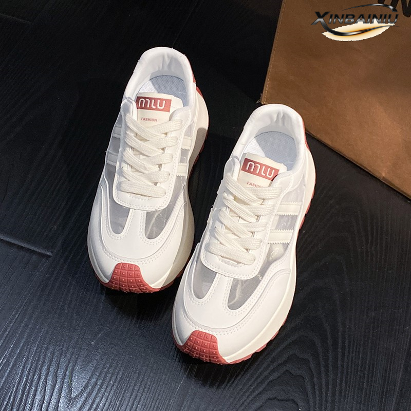 XINBAINIU Sepatu Sneakers Wanita Tinggi 5/10cm