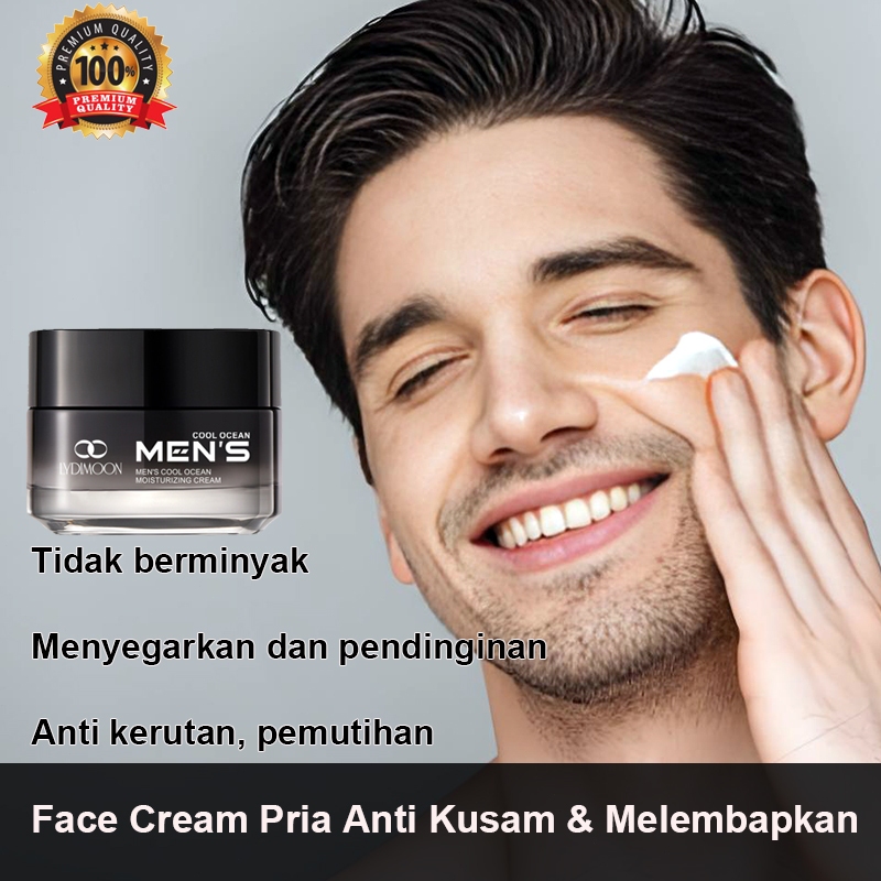 Cream Wajah Pemutih&Anti Kerut Pria melembabkan memutihkan kulit50g anti penuaan, memperbaiki keripu