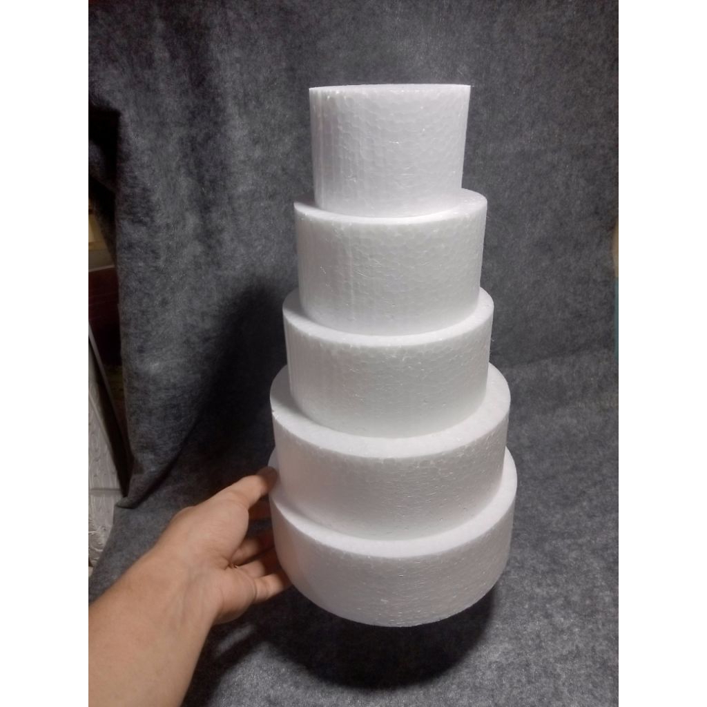Gabus Styrofoam bulat tinggi 7 cm - Styrofoam Dummy cake