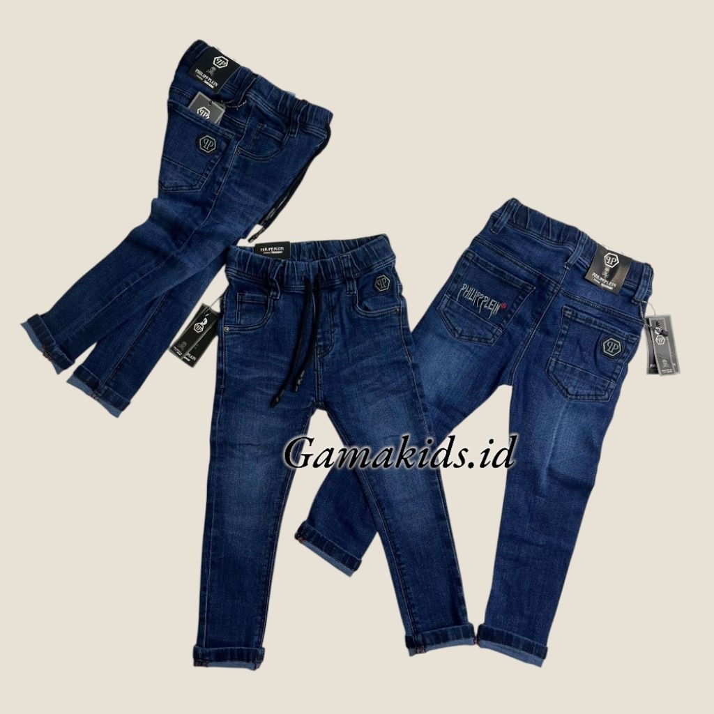 Gamakids.id CELANA PANJANG JEANS PHILIPP PLEIN ANAK LAKI LAKI 1-5 TAHUN CELANA PANJANG DENIM PREMIUM