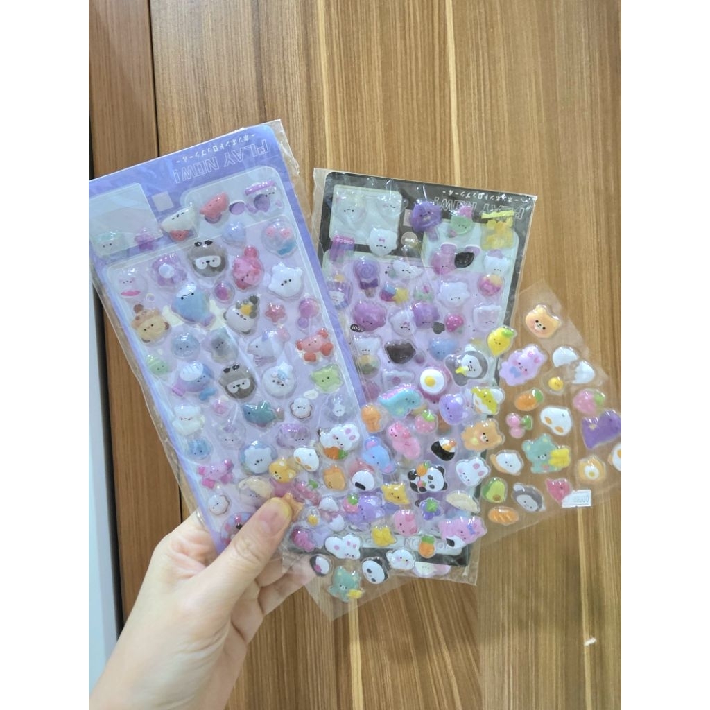 

sticker 3d timbul karakter lucu