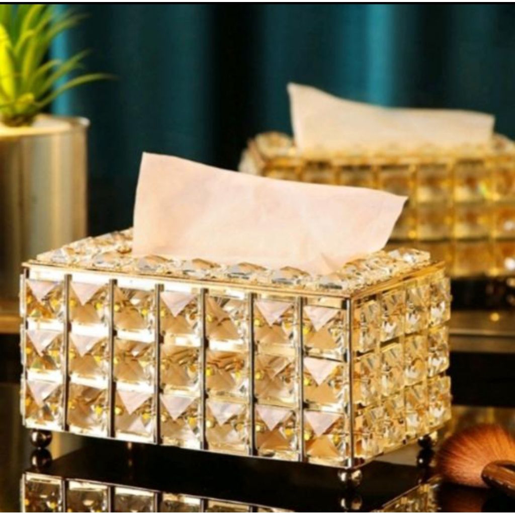 tempat tisu kristal / tempat tisu disign mewah elegan