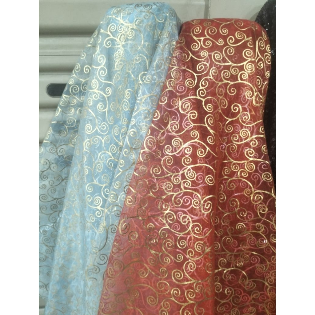 Bahan/Kain Organdi Motif Antik