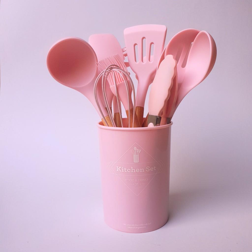 12 In 1 Silicone Utensil Set Food Grade Anti Lengket