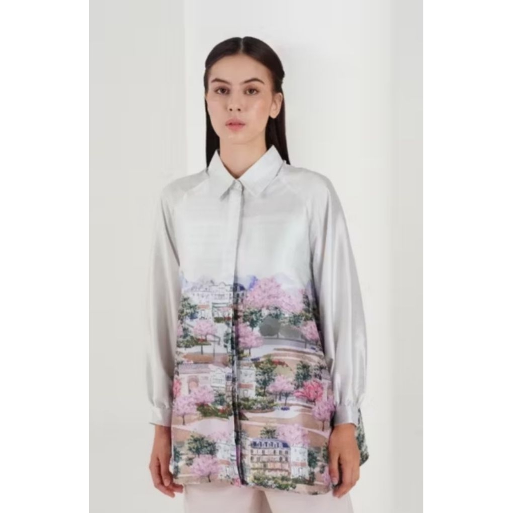 Benang Jarum - Maima Raglan Shirt - Ivory - L - New No PL