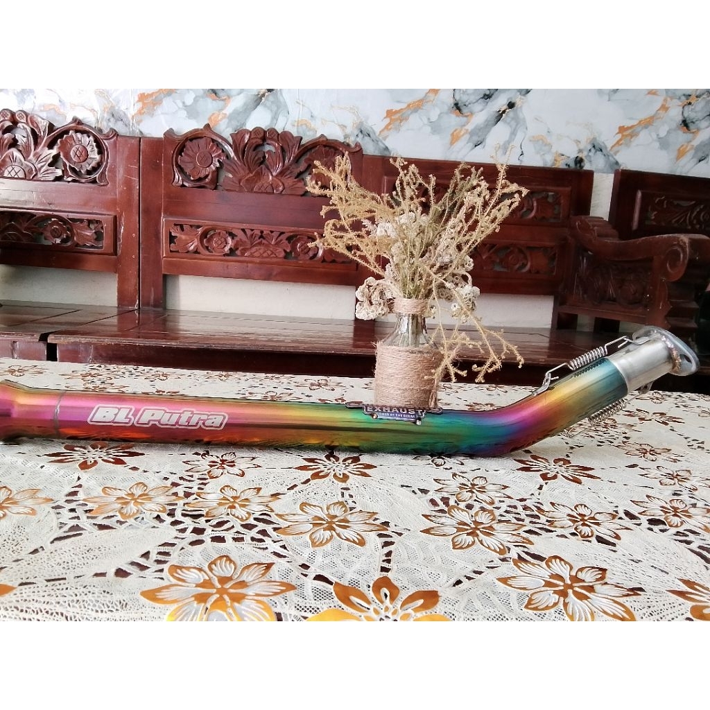 knalpot Perahu balap RACING ketinting type bending rainbow untuk kapasitas mesin 390cc-500cc tersedi
