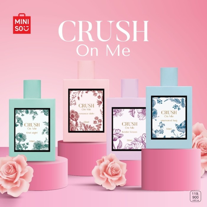 Terlaris Parfum Miniso Crush on Me Eau De Parfum Tender Kisses Parfum First Sight Parfum Wanita Mini