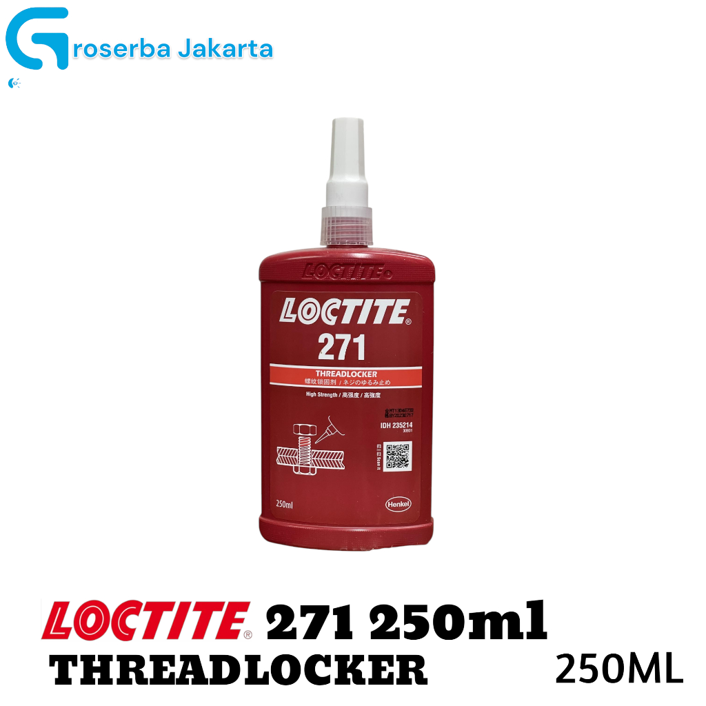 LOCTITE 271 250ML THREADLOCKER LEM BAUT 271 250ML