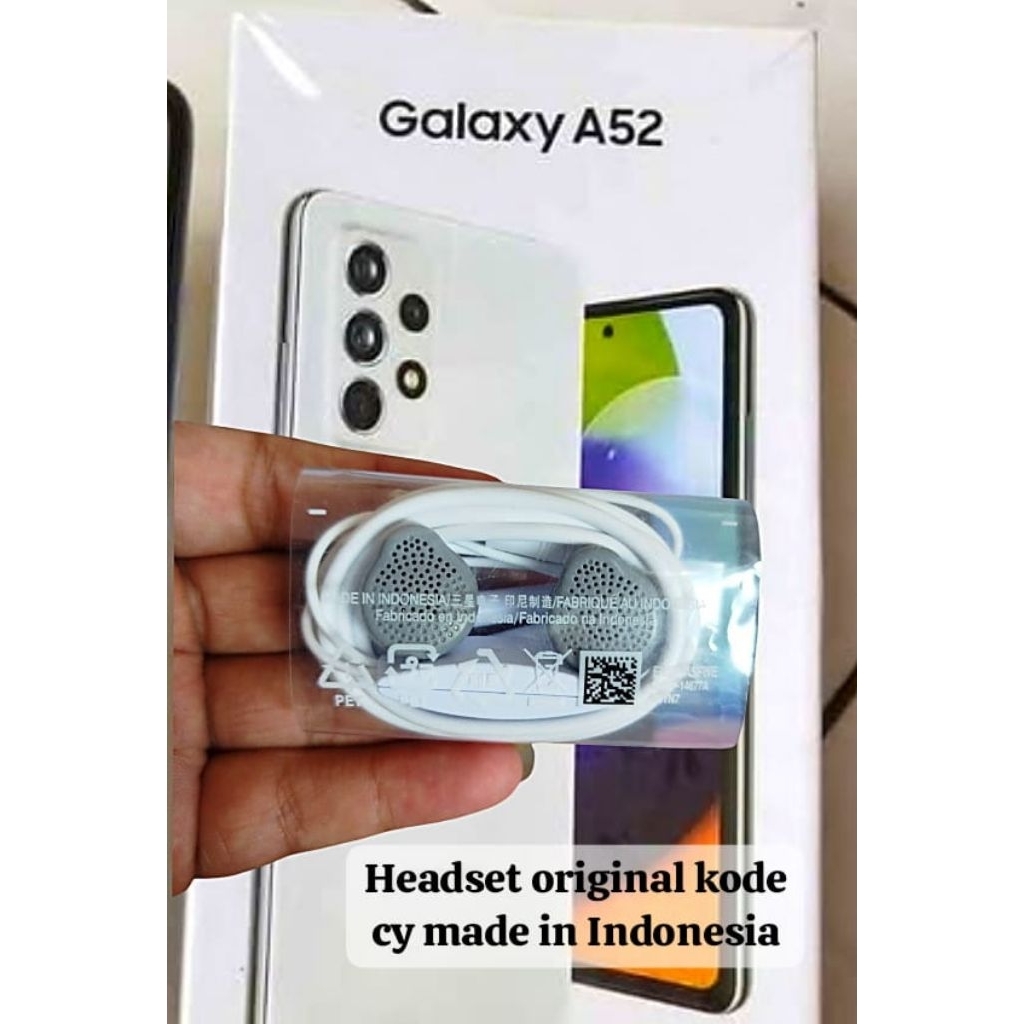 Headset ORI Samsung A52 original kode Cy Indonesia